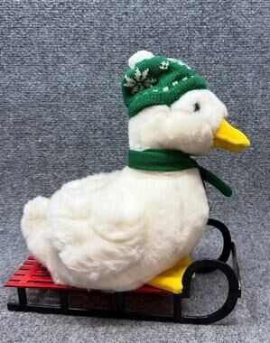 Aflac Duck Plush Toy Winter Hat Scarf Charity Promo Used